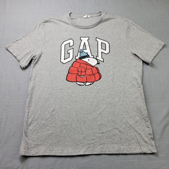 Gap Other - Gap x Peanuts Snoopy T-Shirt Gray Graphic Tee XL Men's Short Sleeve Puffer